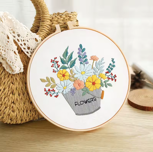 Kit Broderie Jar de Fleurs