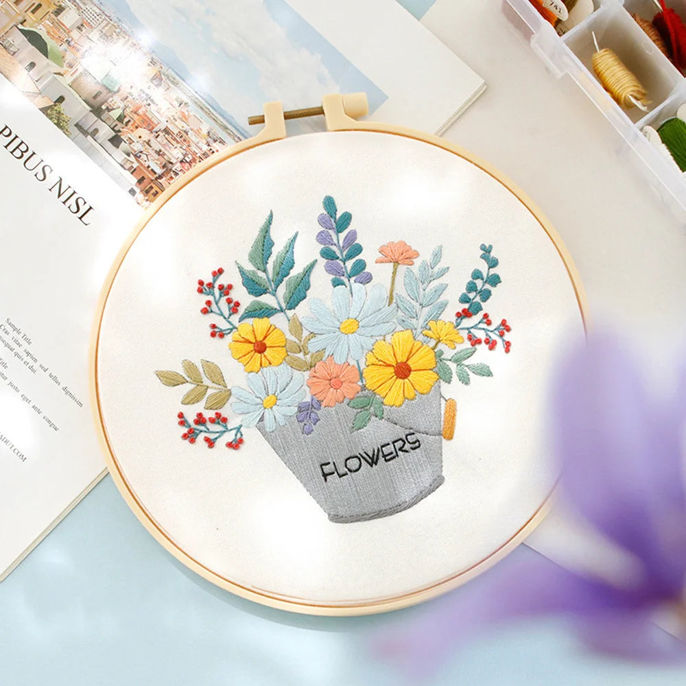 Kit Broderie Jar de Fleurs