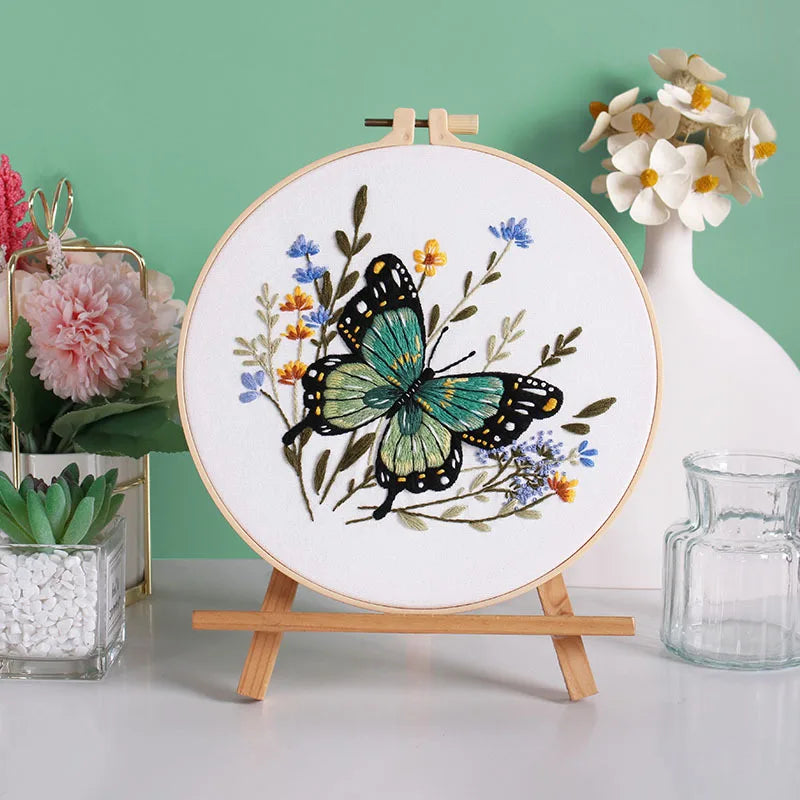 Kit Broderie Papillon Floral
