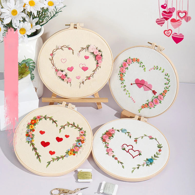 Kit Broderie Coeurs