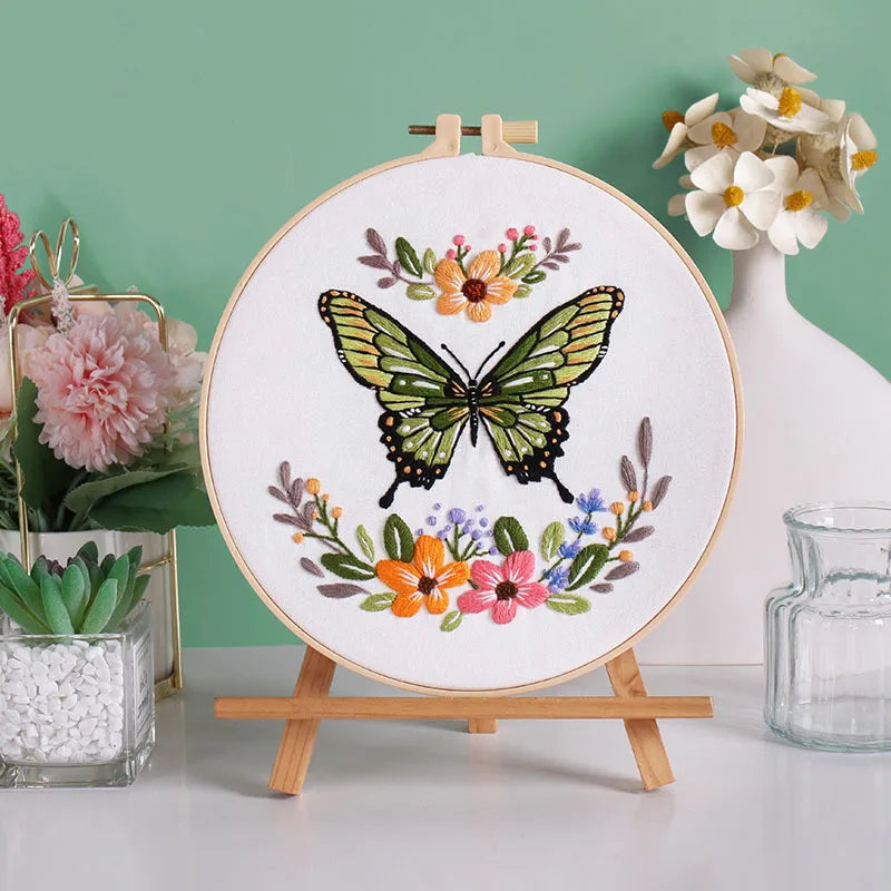 Kit Broderie Papillon Floral
