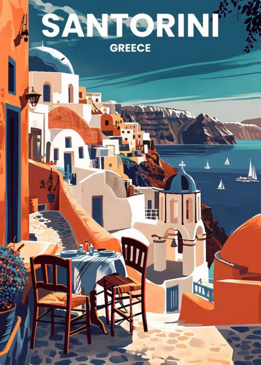 Broderie Diamant - Santorini