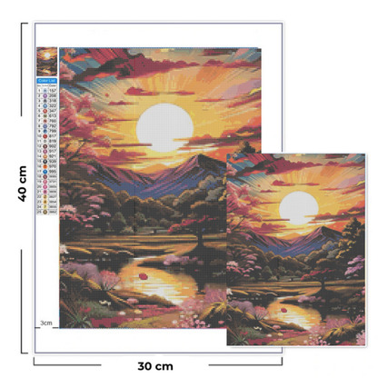 Broderie Diamant - Soleil Levant