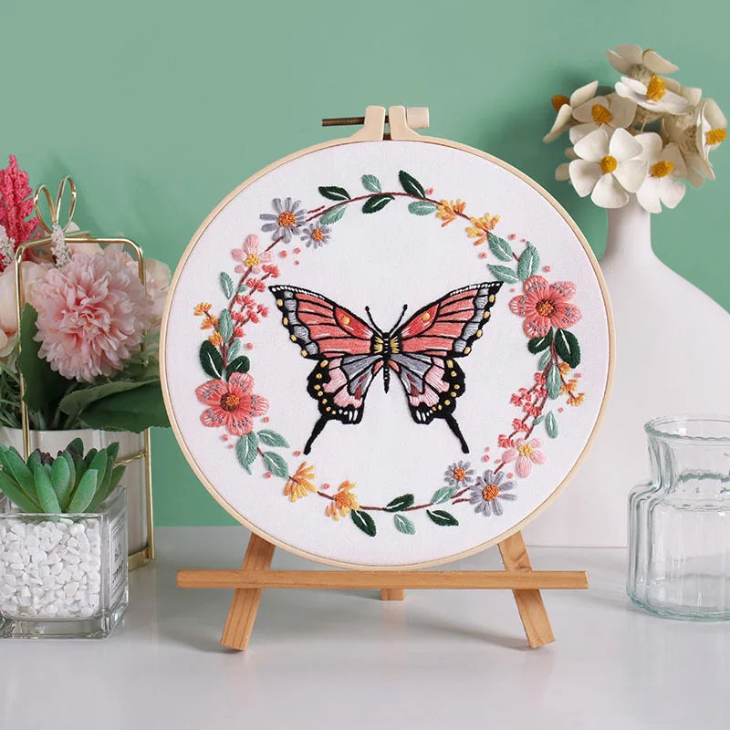 Kit Broderie Papillon Floral