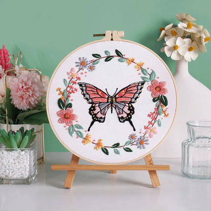 Kit Broderie Papillon Floral