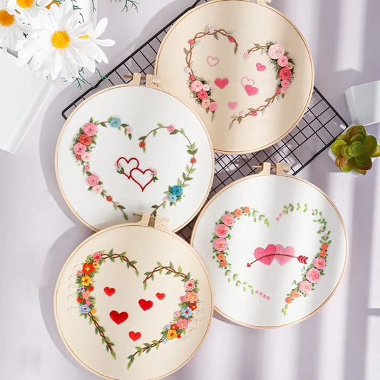 Kit Broderie Coeurs
