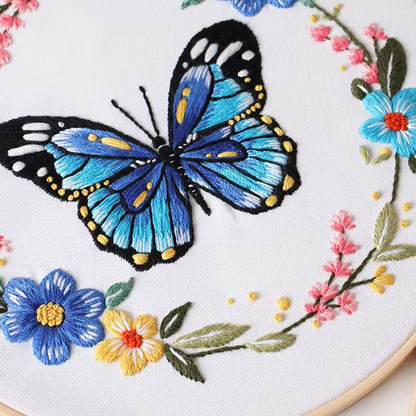 Kit Broderie Papillon Floral
