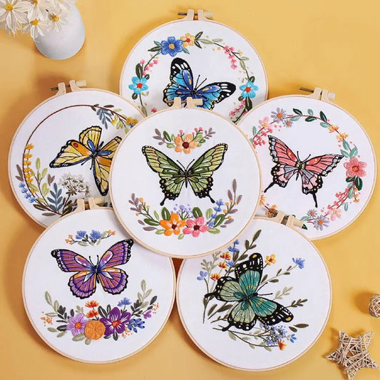 Kit Broderie Papillon Floral